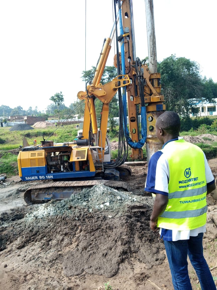 Construction team on site
